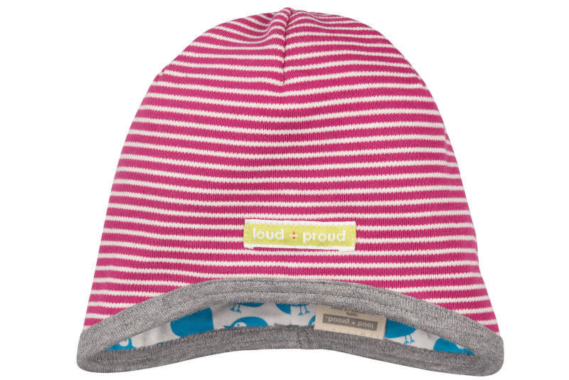 1329 Loud + proud, Wendemütze, reine Bio Baumwolle