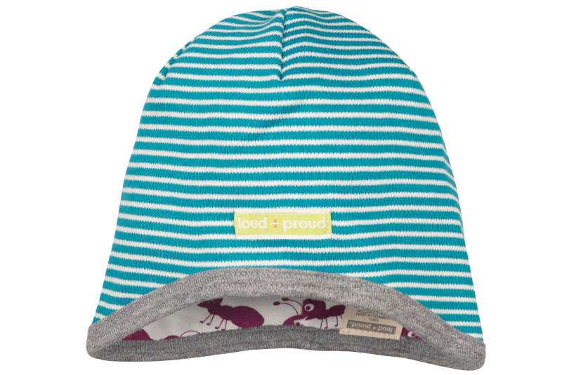 1329 Loud + proud, Wendemütze, reine Bio Baumwolle