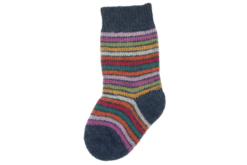 443 Eskimo Vollpl&uuml;schsocke, reine Bio Schurwolle v. Hirsch Natur, Gr. 21/22